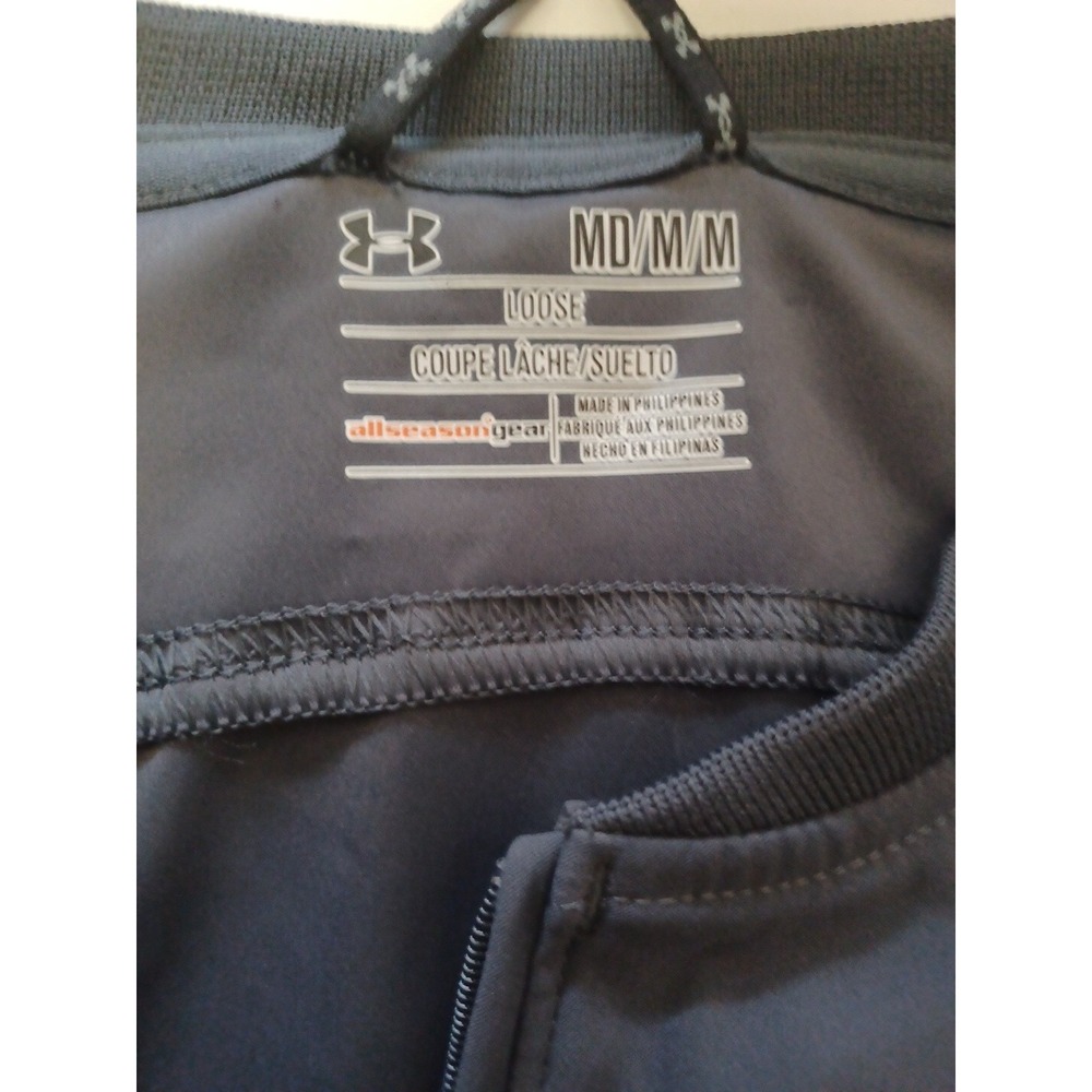 Under Armour Pullover 1/4 Zip Gray HeatGear Loose Short Sleeve Size M - Picture 3 of 6
